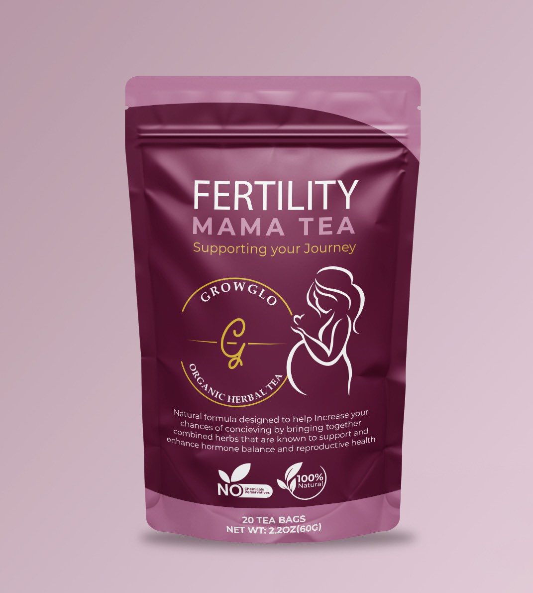 GrowGlo Herbal Mama Tea Natural Tea to Support Fertility & Enhance Conception